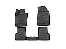 RIVAL 4x4 All Weather Molded 3D Front and Rear Floor Liners; Black (15-23 Jeep Renegade BU)