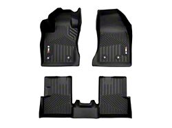 OMAC All Weather Molded Texan Front and Rear Floor Liners; Black (14-23 Jeep Renegade BU)