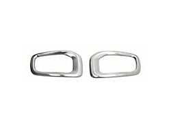 OMAC Fog Light Bezel Covers; Brushed Silver Steel (15-18 Jeep Renegade BU)