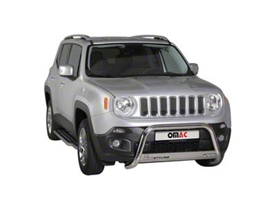 OMAC Push Bull Bar; Silver (15-18 Jeep Renegade BU, Excluding Trailhawk)