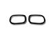 OMAC Rear Reflector Light Trim Frame; Brushed Dark Steel (15-23 Jeep Renegade BU)