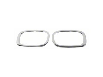 OMAC Rear Reflector Light Trim Frame; Silver Steel (15-23 Jeep Renegade BU)