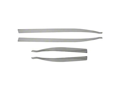 OMAC Side Door Molding Trim Skirt Garnish; Silver Steel (19-23 Jeep Renegade BU)