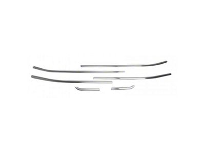 OMAC Window Molding Trim Streamer; Brushed Silver Steel (15-23 Jeep Renegade BU)