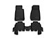 OMAC All Weather Molded 3D Front and Rear Floor Liners; Black (07-13 Jeep Wrangler JK 4-Door)