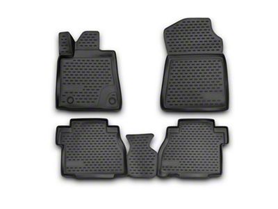 OMAC All Weather Molded 3D Front and Rear Floor Liners; Black (07-13 Tundra Double Cab, CrewMax)