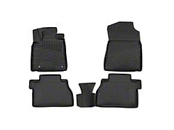 OMAC All Weather Molded 3D Front and Rear Floor Liners; Black (07-13 Tundra Double Cab)