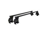 OMAC Smooth Roof Rack Cross Bars; Black (14-21 Tundra Double Cab, CrewMax)