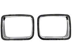 Rugged Ridge Headlight Bezels; Chrome (87-95 Jeep Wrangler YJ)