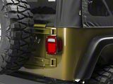 Rugged Ridge LED Tail Light; Black Housing; Red/Clear Lens; Passenger Side (76-06 Jeep CJ5, CJ7, Wrangler YJ & TJ)