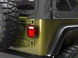 Rugged Ridge LED Tail Lights; Black Housing; Red/Clear Lens (76-06 Jeep CJ5, CJ7, Wrangler YJ & TJ)