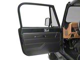 Door Interior Trim Panel; Driver Side; Black (87-95 Jeep Wrangler YJ)