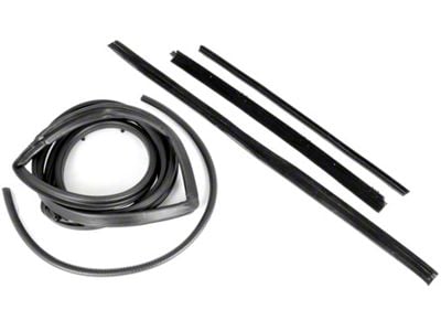 Door Weatherstrip Kit for Hard Tops with Fixed Vent Windows; Passenger Side (87-95 Jeep Wrangler YJ)