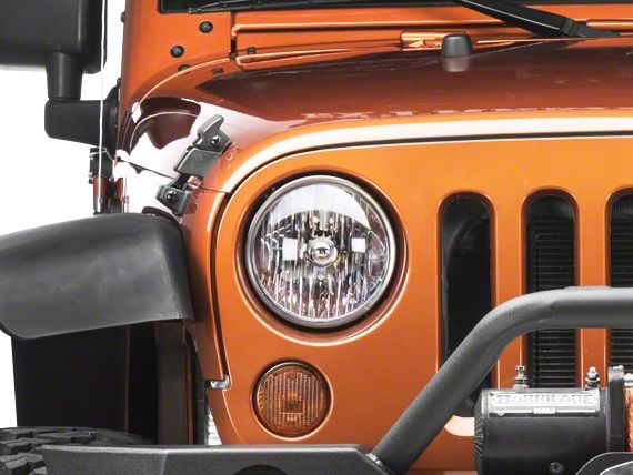 Jeep Wrangler Headlight; Chrome Housing; Clear Lens;; Passenger Side ...