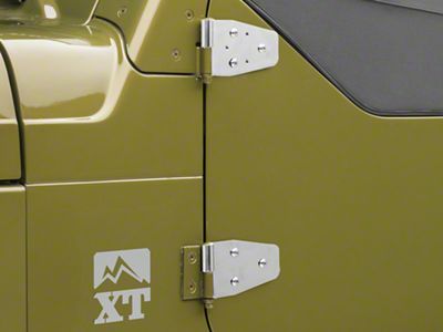 Rugged Ridge Door Hinges; Stainless Steel (87-06 Jeep Wrangler YJ & TJ)