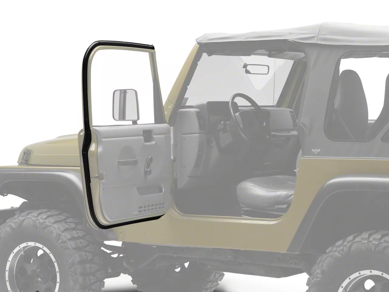 Jeep Wrangler Outer Door Glass Weatherstrip (97-06 Jeep Wrangler TJ)