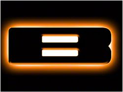 Oracle Illuminated Amber LED Letter Badge; Matte Black; B (21-24 Bronco)