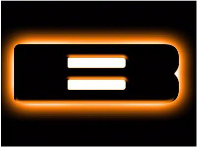 Oracle Illuminated Amber LED Letter Badge; Matte Black; B (21-24 Bronco)