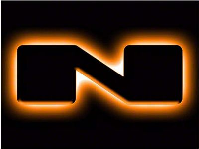 Oracle Illuminated Amber LED Letter Badge; Matte Black; N (21-24 Bronco)