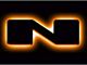 Oracle Illuminated Amber LED Letter Badge; Matte Black; N (21-24 Bronco)