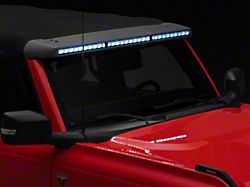 Oracle Integrated Windshield Roof LED Light Bar System; Carbonized Gray (21-24 Bronco)