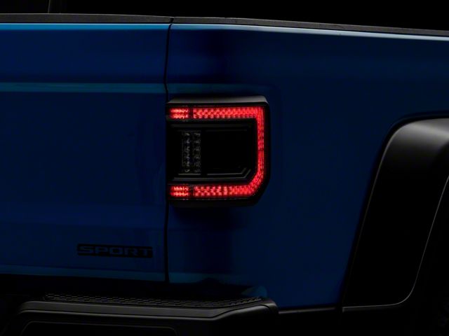 Oracle Flush Mount LED Tail Lights; Black Housing; Tinted Lens (20-24 Jeep Gladiator JT)