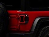 Oracle Black Series LED Tail Lights; Black Housing; Smoked Lens (18-25 Jeep Wrangler JL w/ Factory Halogen Tail Lights)