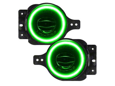 Oracle High Performance 20W LED Fog Lights with Green Halo (18-25 Jeep Wrangler JL Sport)