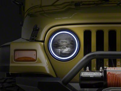 Oracle Waterproof Surface Mount LED Halo Headlight Kit; White (97-06 Jeep Wrangler TJ)