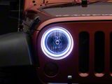 Oracle Waterproof Surface Mount LED Halo Headlight Kit; ColorSHIFT (07-18 Jeep Wrangler JK)