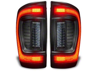 Oracle Flush Style LED Tail Lights; Black Housing; Red Lens (16-23 Tacoma)