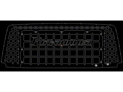 Orange Boxx Fabrication Rear Hatch Removeable Box Pattern Center Section with Honeycomb Pattern Surround and Fur Runner Cutout; Matte Black (03-09 4Runner)