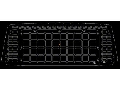 Orange Boxx Fabrication Rear Hatch Removeable Box Pattern Center Section with MOLLE Pattern Surround; Matte Black (03-09 4Runner)