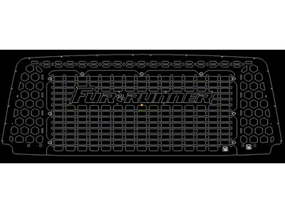 Orange Boxx Fabrication Rear Hatch Removeable MOLLE Pattern Center Section with Honeycomb Pattern Surround and Fur Runner Cutout; Matte Black (03-09 4Runner)