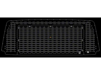 Orange Boxx Fabrication Rear Hatch Removeable MOLLE Pattern Center Section with MOLLE Pattern Surround; Matte Black (03-09 4Runner)