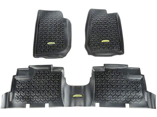 Outland All-Terrain Front and Rear Floor Liners; Black (07-18 Jeep Wrangler JK 4-Door)