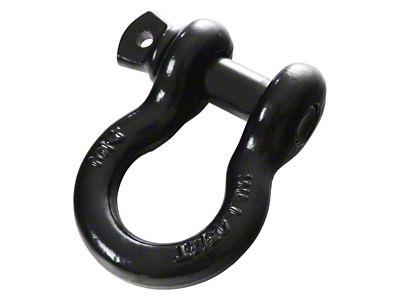 Overland Vehicle Systems 3/4-Inch Recovery Shackle; Black