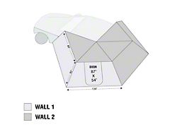 Overland Vehicle Systems Nomadic 270 LT Awning Wall 2; Driver Side (Universal; Some Adaptation May Be Required)