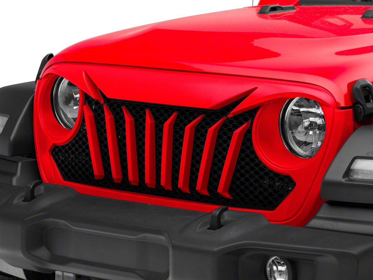 Jeep Wrangler Titus Grille; Unpainted (18-24 Jeep Wrangler JL) - Free ...