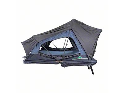 Overland Vehicle Systems XD Sherpa Solo Soft Shell Roof Top Tent; Grey Body and Black Rainfly (Universal; Some Adaptation May Be Required)