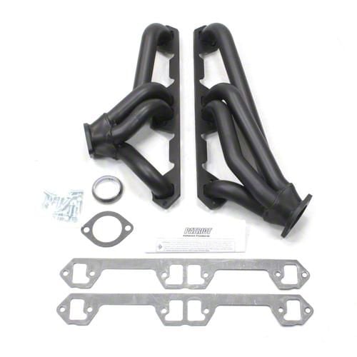 Jeep Wrangler 1-5/8-Inch Clippster Mid-Length Headers; Hi-Temp Black ...