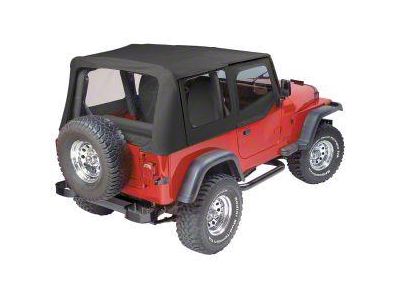 Replay Soft Top with Clear Windows; Black Denim (88-95 Jeep Wrangler YJ)