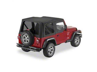 Replay Soft Top with Door Skins and Tinted Windows; Black Denim (97-06 Jeep Wrangler TJ, Excluding Unlimited)