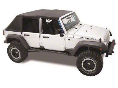 Sprint Top Frameless Soft Top; Black Diamond (07-09 Jeep Wrangler JK 4-Door)