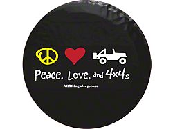 Peace, Love and 4x4s Spare Tire Cover (66-18 Jeep CJ5, CJ7, Wrangler YJ, TJ & JK)