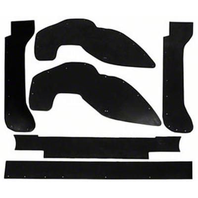 Performance Accessories Jeep Wrangler Gap Guards; Black Polyurethane 