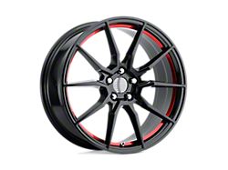 Performance Replicas PR193 Gloss Black with Red Machined 5-Lug Wheel; 20x10; 40mm Offset (05-15 Tacoma)