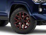 PR177 Gloss Black Red Milled 6-Lug Wheel; 20x9; 24mm Offset (10-24 4Runner)