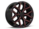 PR177 Gloss Black Red Milled 6-Lug Wheel; 20x9; 24mm Offset (03-09 4Runner)