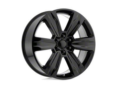 PR172 Gloss Black 6-Lug Wheel; 22x9; 44mm Offset (22-24 Bronco Raptor)